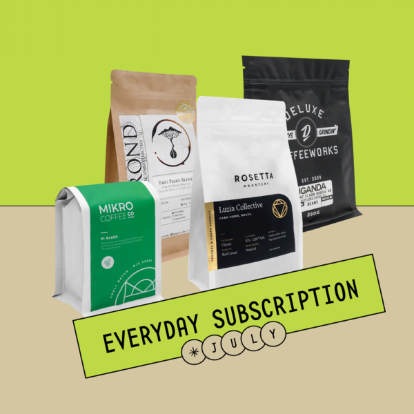 Everyday Coffee Subscription, Coffee Subscription, Not Bad Coffee, Specialty Coffee Subscription, Rosetta Coffee Roasters, Mikro Coffee Roasters, Gegrond Coffee Roasters, Deluxe Coffeeworks