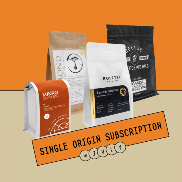 Single Origin Coffee Subscription, Coffee Subscription, Not Bad Coffee, Specialty Coffee Subscription, Mikro Coffee Roasters, Rosetta Coffee Roasters, Gegrond Coffee Roasters, Deluxe Coffee