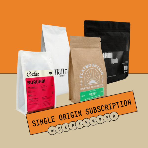 Single Origin Coffee Subscription, Coffee Subscription, Not Bad Coffee, Specialty Coffee Subscription, Cedar Coffee Roasters, Origin Coffee Roasters, Truth Coffee Roasters, Flatmountain Coffee