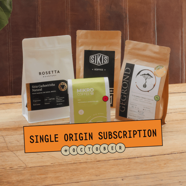 Single Origin Coffee Subscription, Coffee Subscription, Not Bad Coffee, Specialty Coffee Subscription, Rosetta Coffee Roasters, Mikro Coffee Roasters, Gegrond Coffee Roasters, SIKIS Koffee