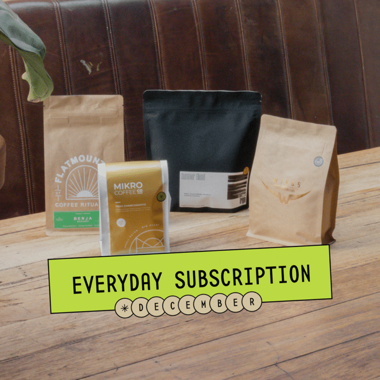 Everyday Coffee Subscription, Coffee Subscription, Not Bad Coffee, Specialty Coffee Subscription, Origin Coffee Roasting, Mikro Coffee Roasters, Flatmountain Coffee Roasters, Wings Coffee Roasters